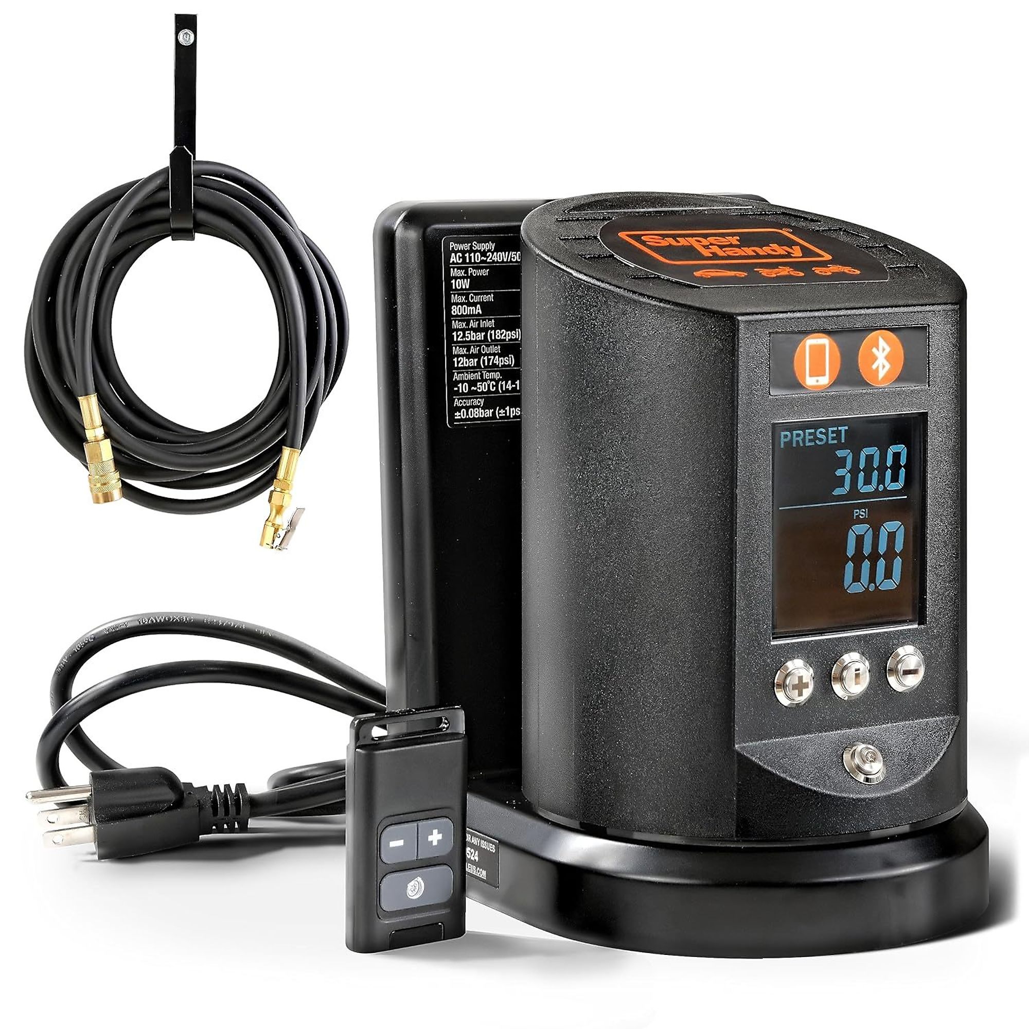 SuperHandy, Automatic Tire Pressure Gauge 25ft. Air Hose, Model# TRI-GUT160